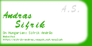 andras sifrik business card