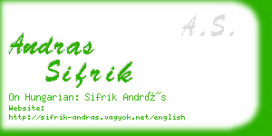 andras sifrik business card